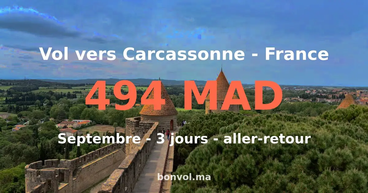 Vol Tanger Carcassonne pas cher