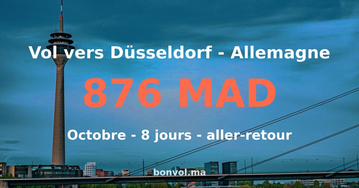 vol tanger düsseldorf pas cher