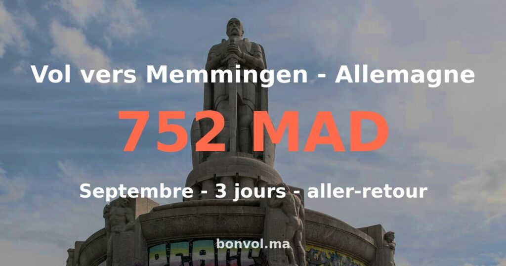 Vol Tanger Memmingen pas cher
