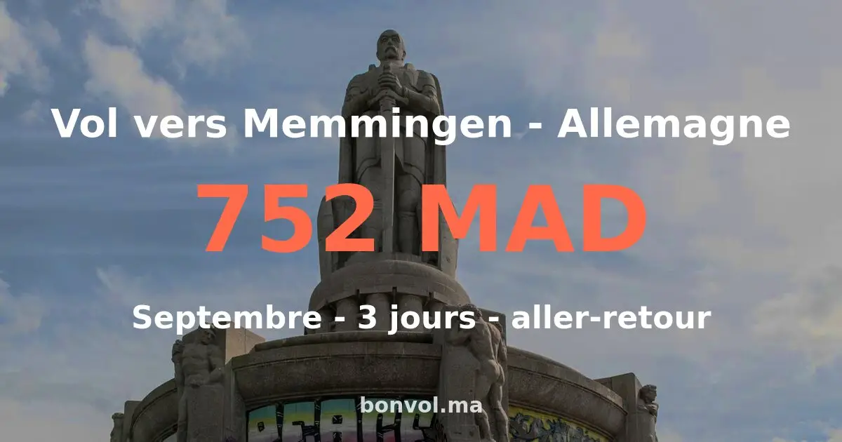 Vol Tanger Memmingen pas cher